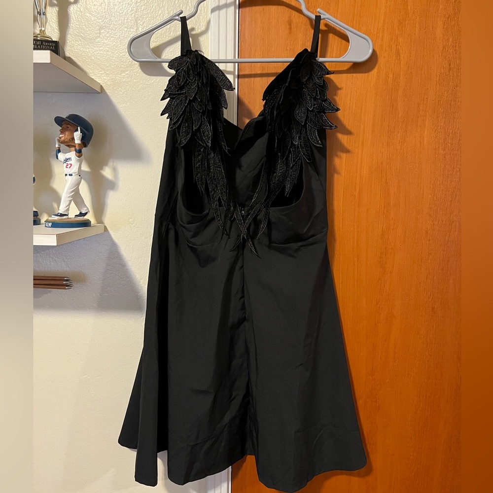 Black dress with angel wings